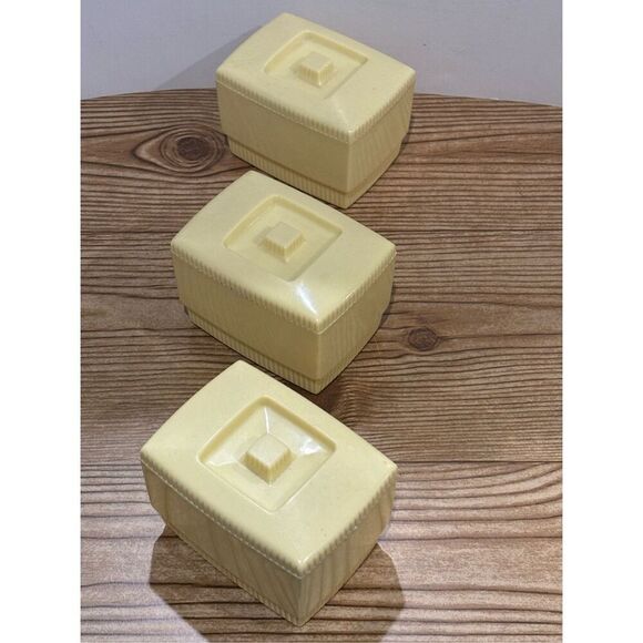 Vintage Nursery CLAROLYTE Storage Decor-Cotton/Pins/Lotion Set of 3-FREE SHIP - Picture 7 of 9